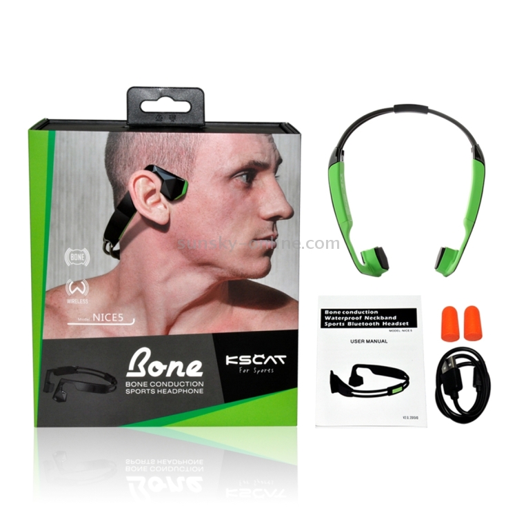 KSCAT NICE 5 Life Waterproof Wireless Bluetooth V4.1 Bone Conduction Sports Headset,Effective Distance: About 10m KSCAT NICE 5 Life Waterproof Wireless Bluetooth V4.1 Bone Conduction Sports Headset,Effective Distance: About 10m