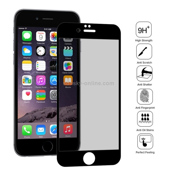 0.26mm 9H 3D Highly Transparent Privacy Anti-glare Tempered Glass Film for iPhone 6 Plus & 6s Plus(Black) 0.26mm 9H 3D Highly Transparent Privacy Anti-glare Tempered Glass Film for iPhone 6 Plus & 6s Plus(Black)