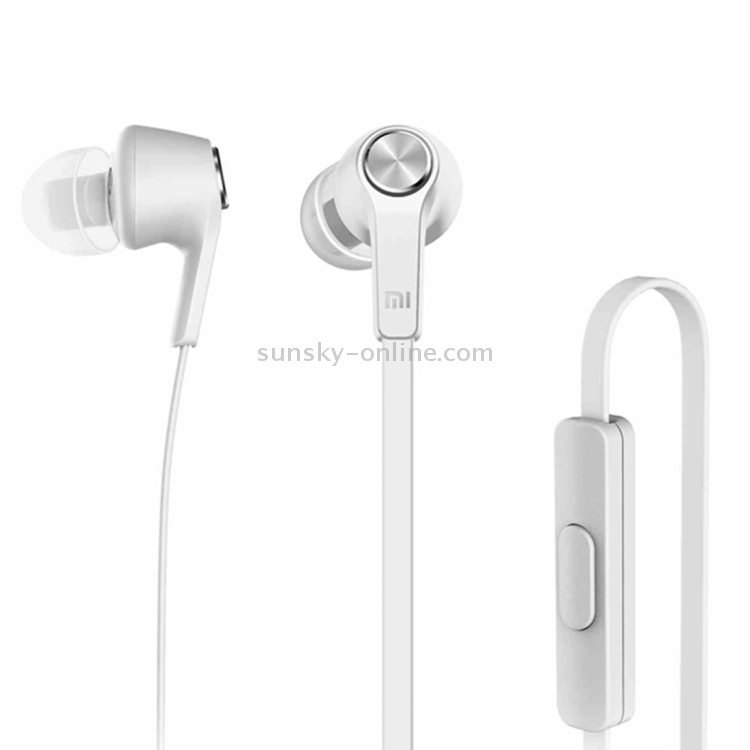Original Xiaomi HSEJ02JY Basic Edition Piston In-Ear Stereo Bass Earphone With Remote and Mic(Silver)