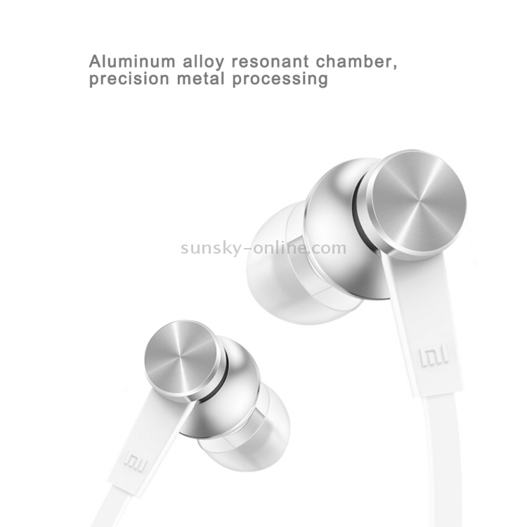 Original Xiaomi HSEJ02JY Basic Edition Piston In-Ear Stereo Bass Earphone With Remote and Mic(Silver)