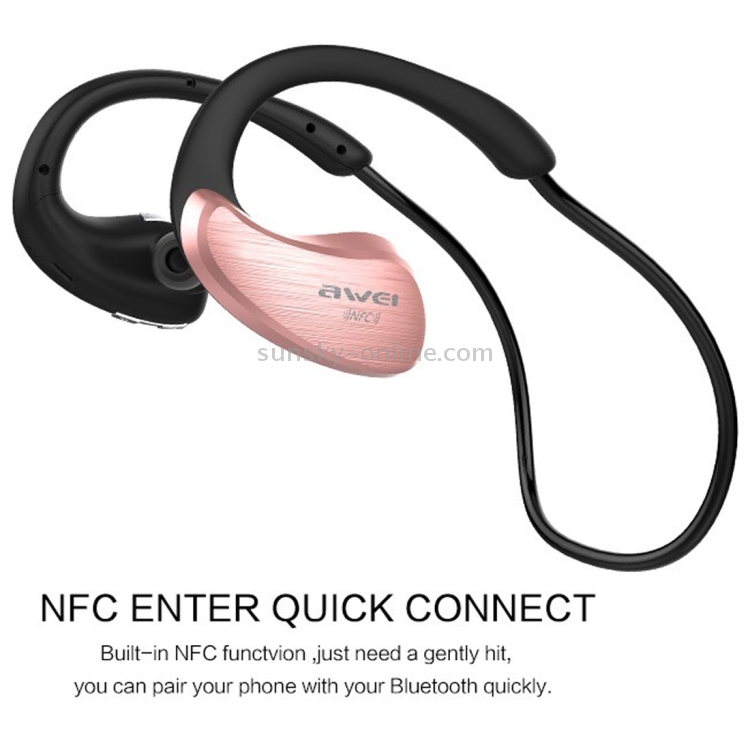 AWEI A885BL Wireless Sport Bluetooth Stereo Earphone with Mic, Support Handfree Call & NFC Function AWEI A885BL Wireless Sport Bluetooth Stereo Earphone with Mic, Support Handfree Call & NFC Function