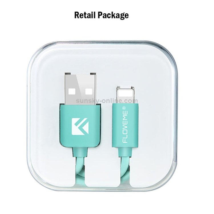 FLOVEME 2.1A 1m USB to 8 Pin Data Sync Charging Cable, Crystal Box Packing FLOVEME 2.1A 1m USB to 8 Pin Data Sync Charging Cable, Crystal Box Packing