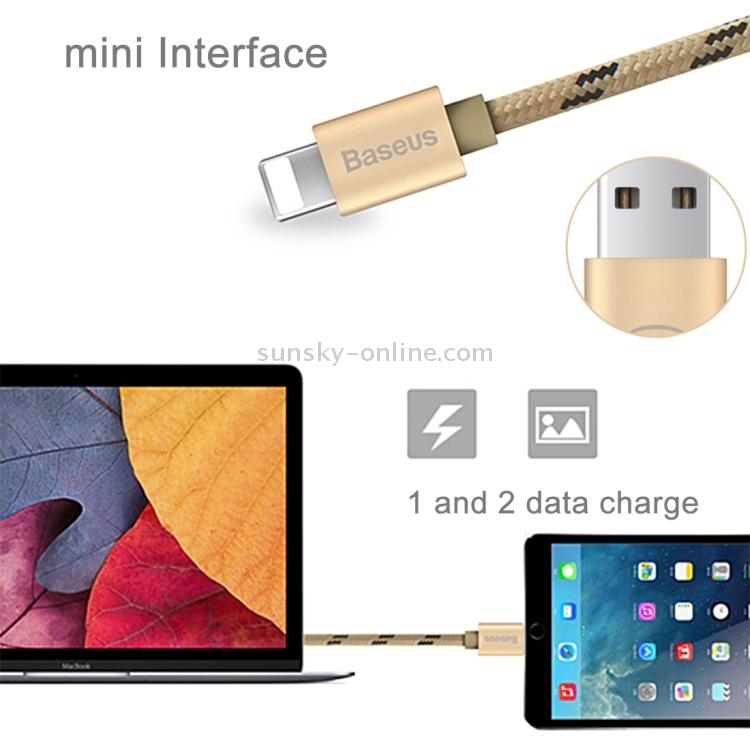 Baseus 1.5m Rapid Series TPE Nylon 5V 2A 8 Pin to USB Data Sync Charging Cable Baseus 1.5m Rapid Series TPE Nylon 5V 2A 8 Pin to USB Data Sync Charging Cable