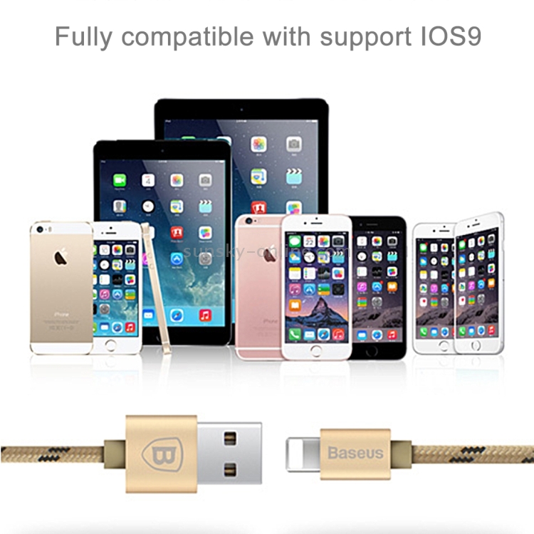 Baseus 1.5m Rapid Series TPE Nylon 5V 2A 8 Pin to USB Data Sync Charging Cable Baseus 1.5m Rapid Series TPE Nylon 5V 2A 8 Pin to USB Data Sync Charging Cable