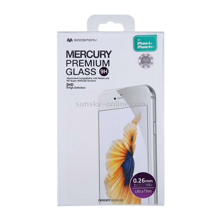 GOOSPERY For iPhone 6 Plus & 6s Plus 0.26mm Ultra thin 9H Surface Hardness 2.5D Curved Edge Tempered Glass Screen Film GOOSPERY For iPhone 6 Plus & 6s Plus 0.26mm Ultra thin 9H Surface Hardness 2.5D Curved Edge Tempered Glass Screen Film