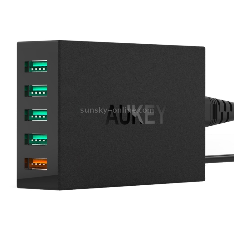 AUKEY PA-T1 5 Ports Quick Charge 2.0 Desktop USB Charger, EU/US Plug AUKEY PA-T1 5 Ports Quick Charge 2.0 Desktop USB Charger, EU/US Plug