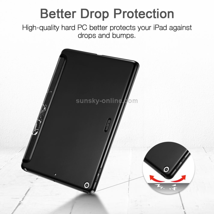 ESR Marble Series Three-folding Magnetic Leather Case for iPad 9.7 (2018) / (2017), with Sleep / Wake-up Function(Black) ESR Marble Series Three-folding Magnetic Leather Case for iPad 9.7 (2018) / (2017), with Sleep / Wake-up Function(Black)
