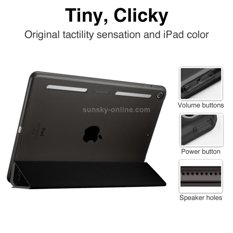ESR Yippee Color Plus Series Soft Edge Three-folding Magnetic Leather Case for iPad 9.7 (2018) / (2017), with Sleep / Wake-up Function(Black) ESR Yippee Color Plus Series Soft Edge Three-folding Magnetic Leather Case for iPad 9.7 (2018) / (2017), with Sleep / Wake-up Function(Black)