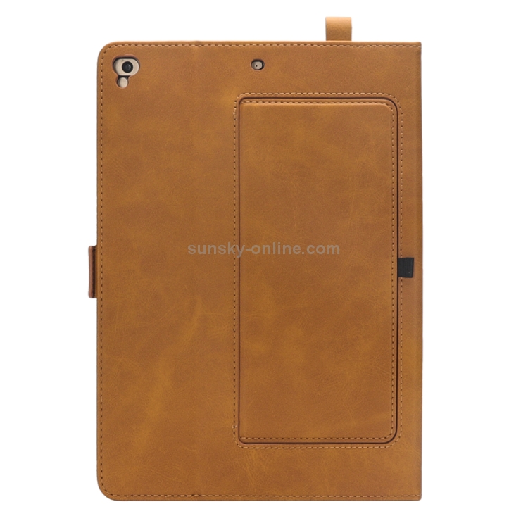 Horizontal Flip Double Holder Leather Case for iPad 9.7 (2018) / (2017) & Pro 9.7 & Air 2 & Air , with Card Slots & Photo Frame & Pen Slot(Light Brown) Horizontal Flip Double Holder Leather Case for iPad 9.7 (2018) / (2017) & Pro 9.7 & Air 2 & Air , with Card Slots & Photo Frame & Pen Slot(Light Brown)