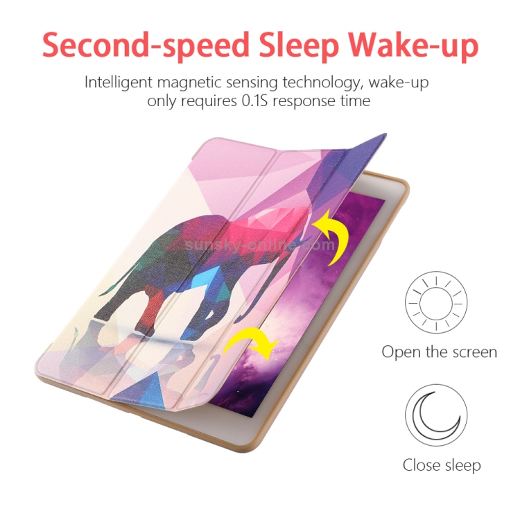 Elephant Pattern Horizontal Flip PU Leather Case for iPad 9.7 (2018) & (2017) / Air 2 / Air, with Three-folding Holder & Honeycomb TPU Cover Elephant Pattern Horizontal Flip PU Leather Case for iPad 9.7 (2018) & (2017) / Air 2 / Air, with Three-folding Holder & Honeycomb TPU Cover