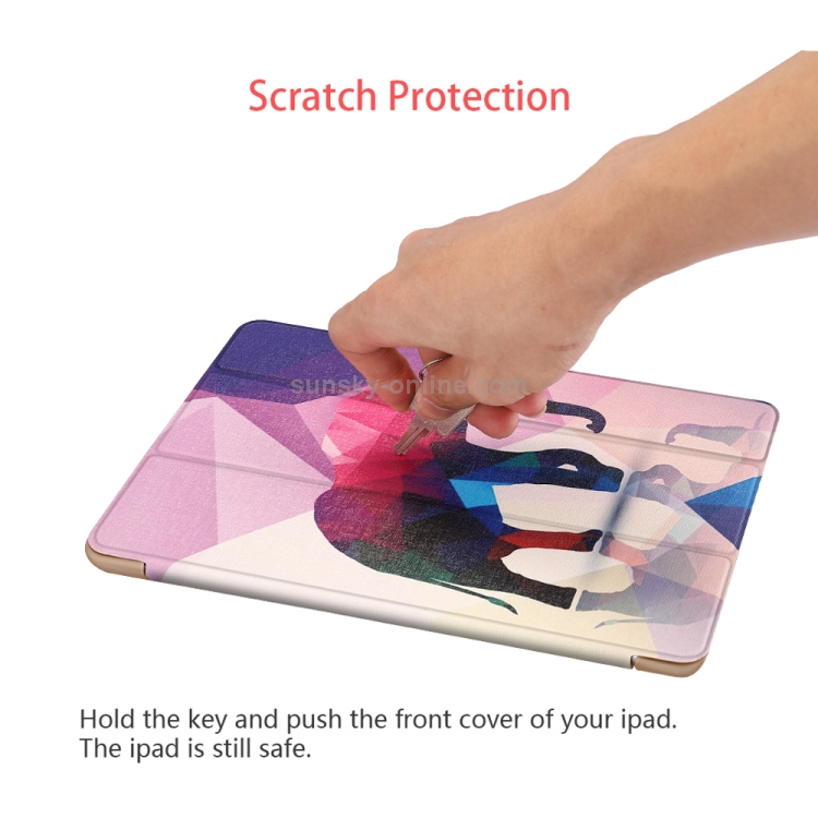 Elephant Pattern Horizontal Flip PU Leather Case for iPad 9.7 (2018) & (2017) / Air 2 / Air, with Three-folding Holder & Honeycomb TPU Cover Elephant Pattern Horizontal Flip PU Leather Case for iPad 9.7 (2018) & (2017) / Air 2 / Air, with Three-folding Holder & Honeycomb TPU Cover
