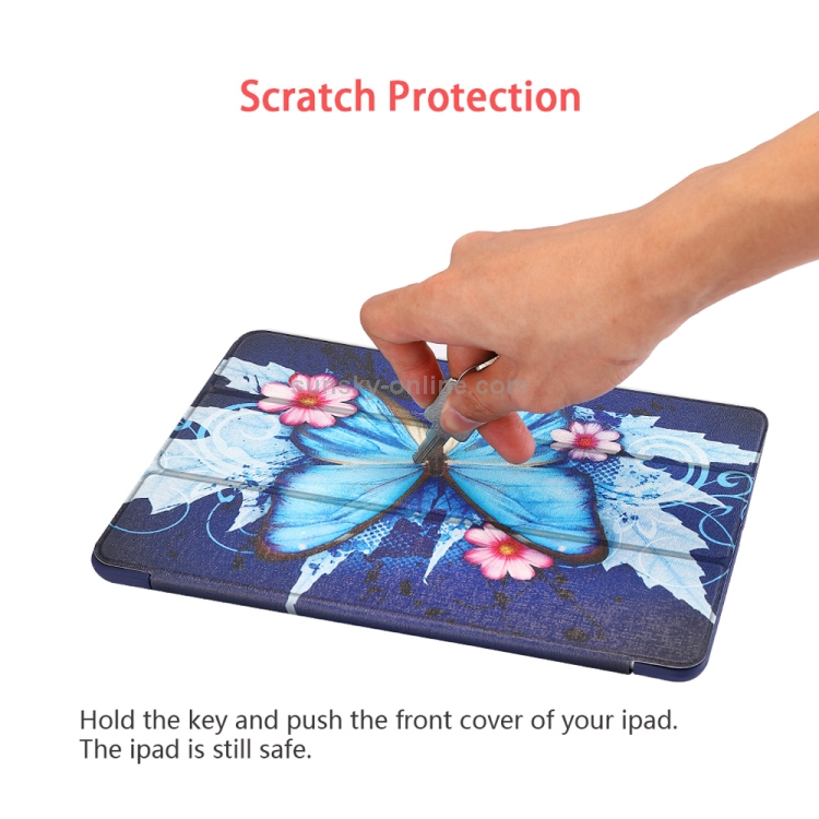 Butterflies Pattern Horizontal Flip PU Leather Case for iPad 9.7 (2018) & (2017) / Air 2 / Air, with Three-folding Holder & Honeycomb TPU Cover Butterflies Pattern Horizontal Flip PU Leather Case for iPad 9.7 (2018) & (2017) / Air 2 / Air, with Three-folding Holder & Honeycomb TPU Cover