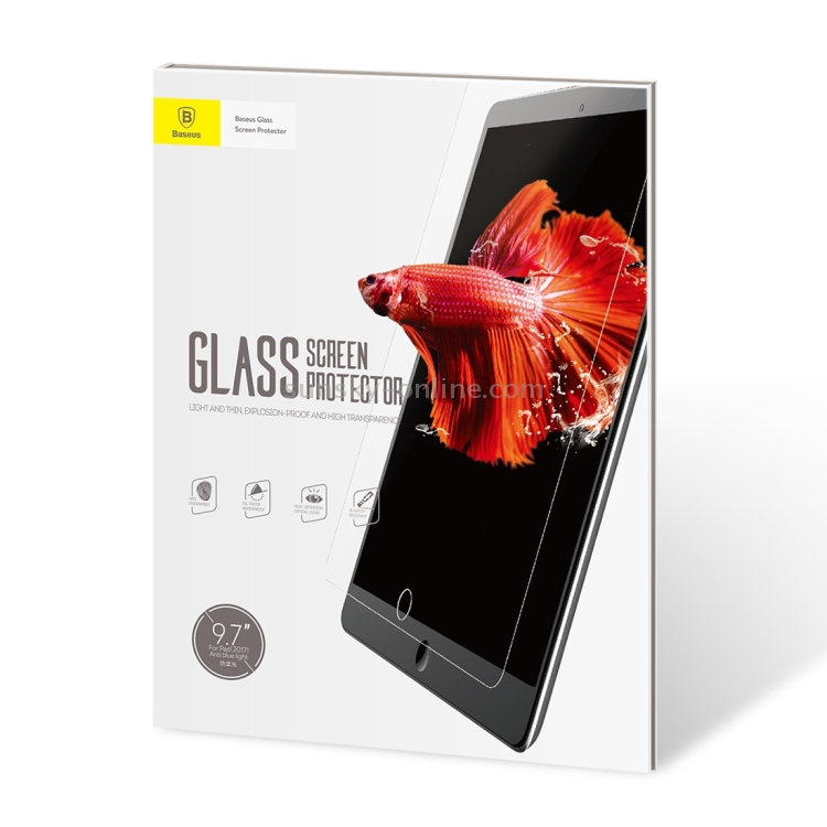 Baseus for iPad 9.7 (2018) & iPad 9.7 inch (2017) 0.3mm 9H Surface Hardness Transparent Anti Blue-ray Glass Screen Protector Film(Transparent) Baseus for iPad 9.7 (2018) & iPad 9.7 inch (2017) 0.3mm 9H Surface Hardness Transparent Anti Blue-ray Glass Screen Protector Film(Transparent)