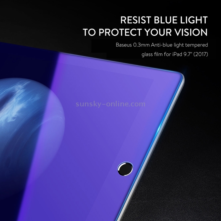 Baseus for iPad 9.7 (2018) & iPad 9.7 inch (2017) 0.3mm 9H Surface Hardness Transparent Anti Blue-ray Glass Screen Protector Film(Transparent) Baseus for iPad 9.7 (2018) & iPad 9.7 inch (2017) 0.3mm 9H Surface Hardness Transparent Anti Blue-ray Glass Screen Protector Film(Transparent)