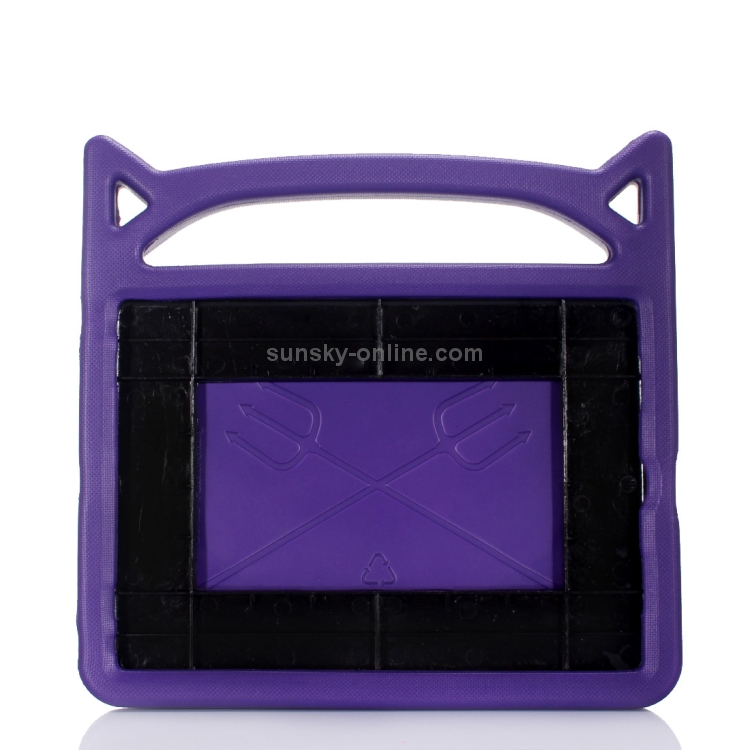 For iPad 9.7 (2018) & iPad 9.7 (2017) & iPad Air & iPad Air 2 Universal Cat Ear Shaped EVA Bumper Protective Case with Handle & Holder(Purple) For iPad 9.7 (2018) & iPad 9.7 (2017) & iPad Air & iPad Air 2 Universal Cat Ear Shaped EVA Bumper Protective Case with Handle & Holder(Purple)