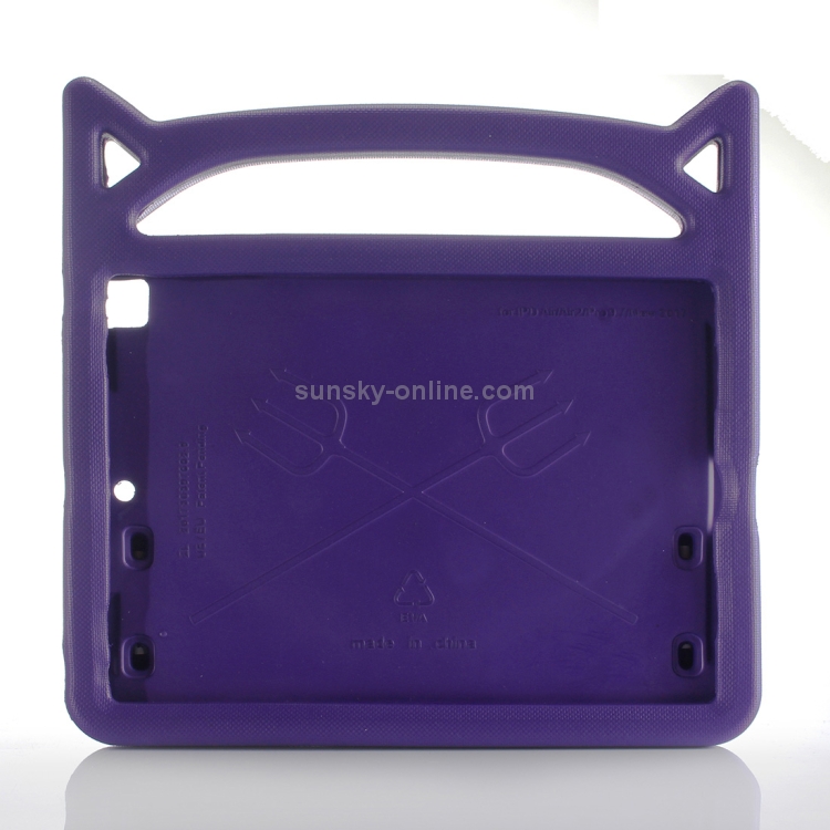 For iPad 9.7 (2018) & iPad 9.7 (2017) & iPad Air & iPad Air 2 Universal Cat Ear Shaped EVA Bumper Protective Case with Handle & Holder(Purple) For iPad 9.7 (2018) & iPad 9.7 (2017) & iPad Air & iPad Air 2 Universal Cat Ear Shaped EVA Bumper Protective Case with Handle & Holder(Purple)