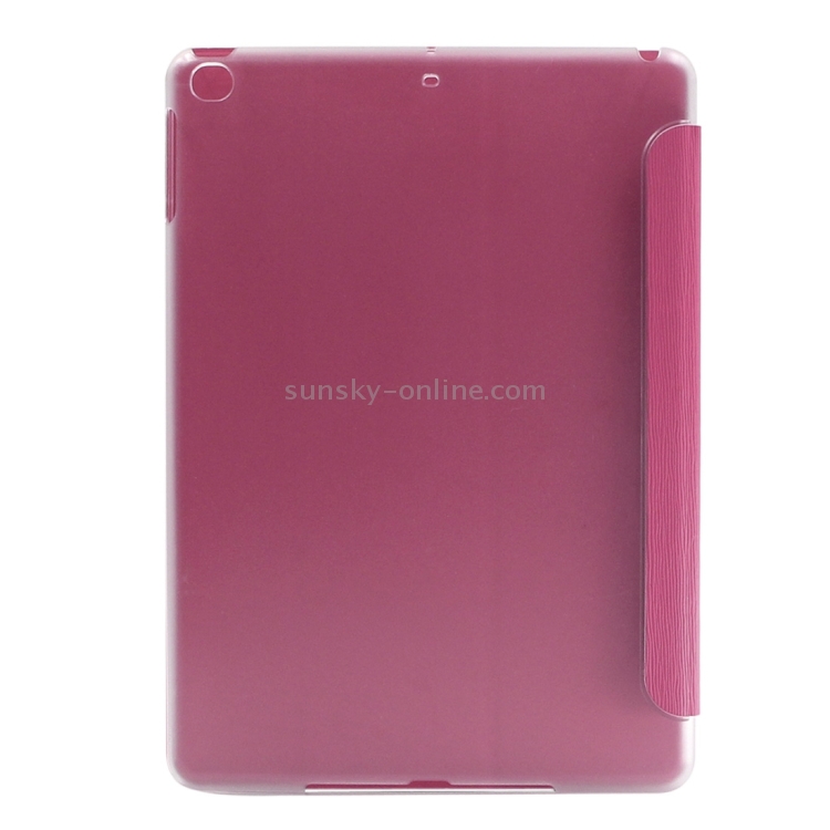 ENKAY for iPad 2017 Toothpick Texture+Plastic Bottom Case Horizontal Flip Leather Case with Holder & Sleep / Wake-up Function(Magenta) ENKAY for iPad 2017 Toothpick Texture+Plastic Bottom Case Horizontal Flip Leather Case with Holder & Sleep / Wake-up Function(Magenta)