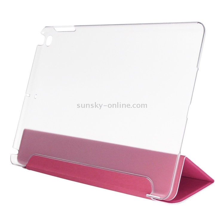 ENKAY for iPad 2017 Toothpick Texture+Plastic Bottom Case Horizontal Flip Leather Case with Holder & Sleep / Wake-up Function(Magenta) ENKAY for iPad 2017 Toothpick Texture+Plastic Bottom Case Horizontal Flip Leather Case with Holder & Sleep / Wake-up Function(Magenta)