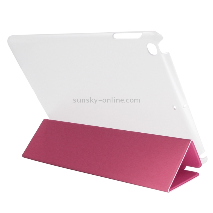 ENKAY for iPad 2017 Toothpick Texture+Plastic Bottom Case Horizontal Flip Leather Case with Holder & Sleep / Wake-up Function(Magenta) ENKAY for iPad 2017 Toothpick Texture+Plastic Bottom Case Horizontal Flip Leather Case with Holder & Sleep / Wake-up Function(Magenta)