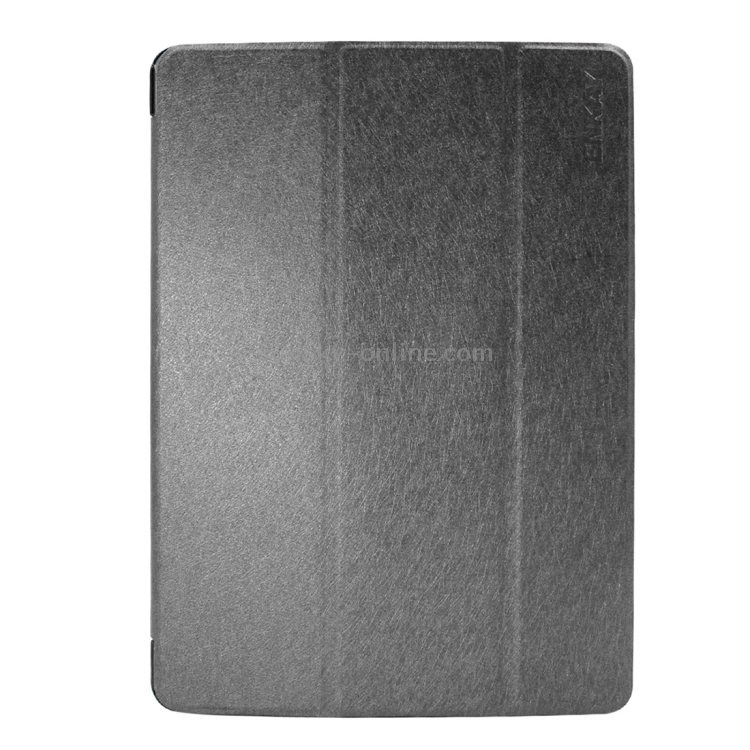 ENKAY for iPad 2017 Silk Texture+Plastic Bottom Case Horizontal Flip Leather Case with Holder & Sleep / Wake-up Function(Black) ENKAY for iPad 2017 Silk Texture+Plastic Bottom Case Horizontal Flip Leather Case with Holder & Sleep / Wake-up Function(Black)