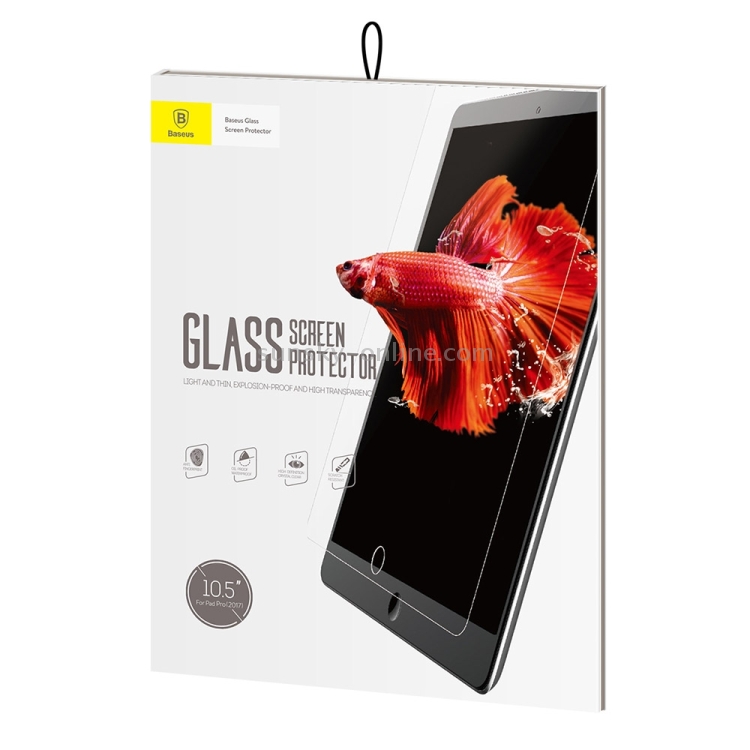 Baseus For iPad Pro 10.5 inch (2017) 0.3mm 9H Surface Hardness Transparent Glass Screen Protector Film(Transparent) Baseus For iPad Pro 10.5 inch (2017) 0.3mm 9H Surface Hardness Transparent Glass Screen Protector Film(Transparent)