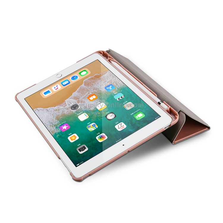 DUX DUCIS Skin Pro Series Horizontal Flip PU + PC Leather Case for iPad 9.7 inch (2018) & (2017), with Three-folding Holder & Pen Slot(Pink) DUX DUCIS Skin Pro Series Horizontal Flip PU + PC Leather Case for iPad 9.7 inch (2018) & (2017), with Three-folding Holder & Pen Slot(Pink)