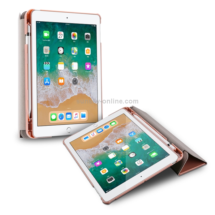 DUX DUCIS Skin Pro Series Horizontal Flip PU + PC Leather Case for iPad 9.7 inch (2018) & (2017), with Three-folding Holder & Pen Slot(Pink) DUX DUCIS Skin Pro Series Horizontal Flip PU + PC Leather Case for iPad 9.7 inch (2018) & (2017), with Three-folding Holder & Pen Slot(Pink)