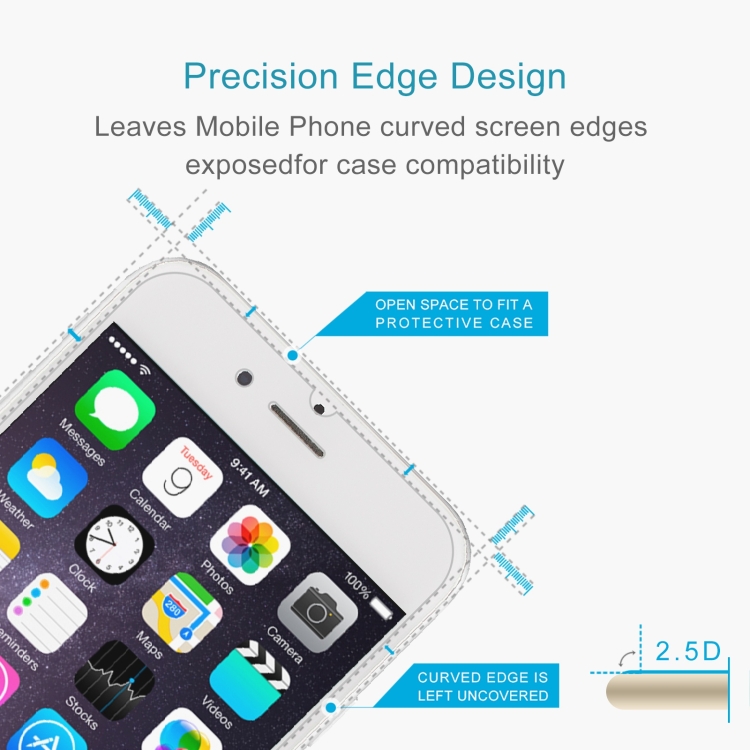 2.5D Non-Full Screen Tempered Glass Film For iPhone 8 / 7 / 6 / 6S 2.5D Non-Full Screen Tempered Glass Film For iPhone 8 / 7 / 6 / 6S