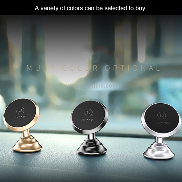 USAMS US-ZJ023 Rotatable Universal Car Dashboard Magnetic Phone Holder Stand Mount USAMS US-ZJ023 Rotatable Universal Car Dashboard Magnetic Phone Holder Stand Mount