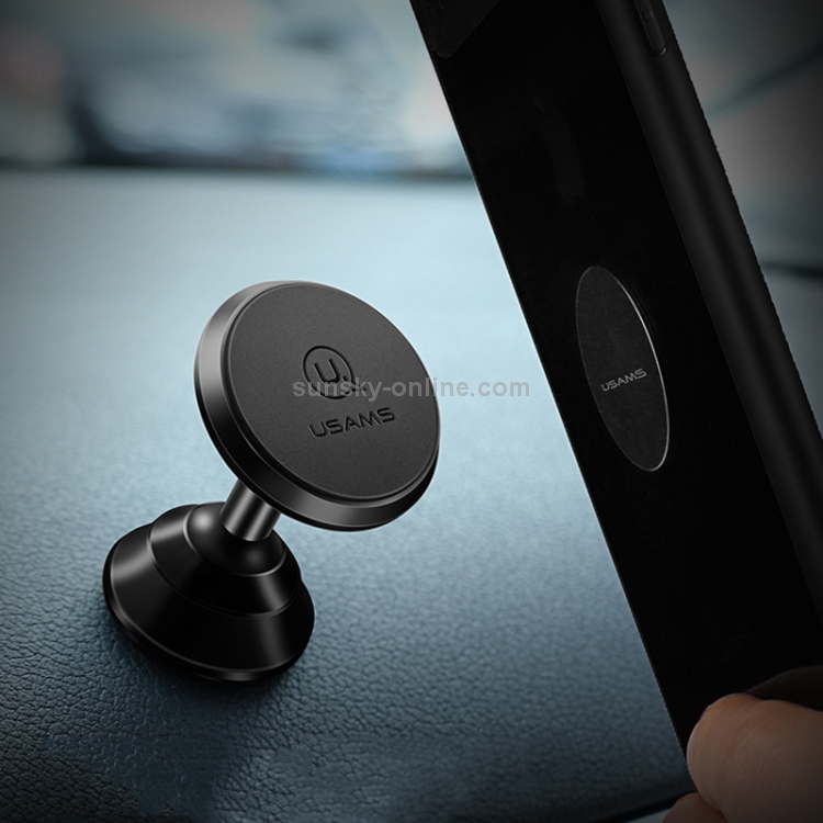 USAMS US-ZJ023 Rotatable Universal Car Dashboard Magnetic Phone Holder Stand Mount USAMS US-ZJ023 Rotatable Universal Car Dashboard Magnetic Phone Holder Stand Mount