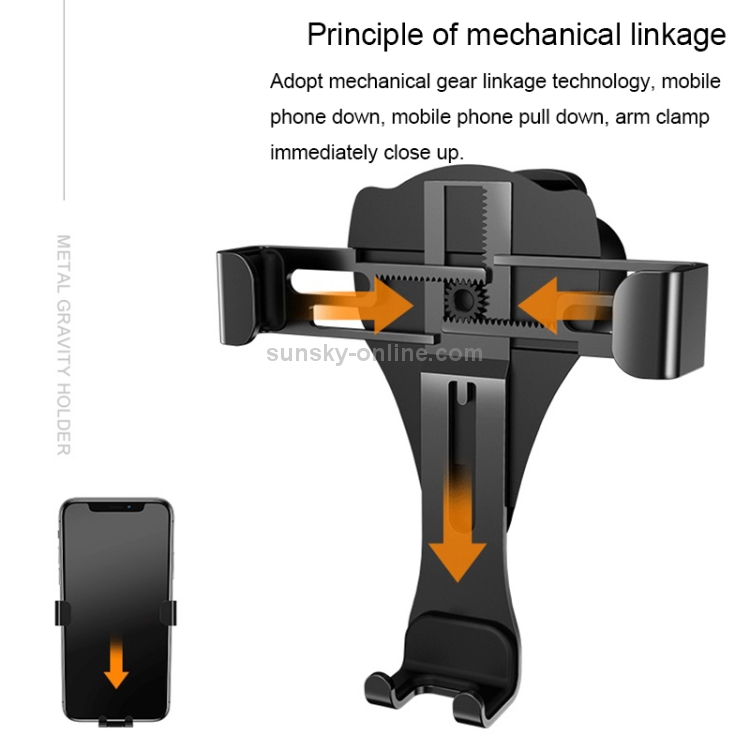USAMS US-ZJ025 Universal Gravity Car Air Vent Phone Holder Stand Mount USAMS US-ZJ025 Universal Gravity Car Air Vent Phone Holder Stand Mount