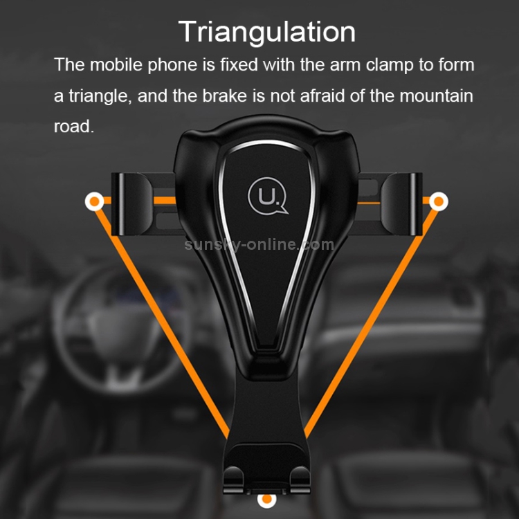 USAMS US-ZJ025 Universal Gravity Car Air Vent Phone Holder Stand Mount USAMS US-ZJ025 Universal Gravity Car Air Vent Phone Holder Stand Mount
