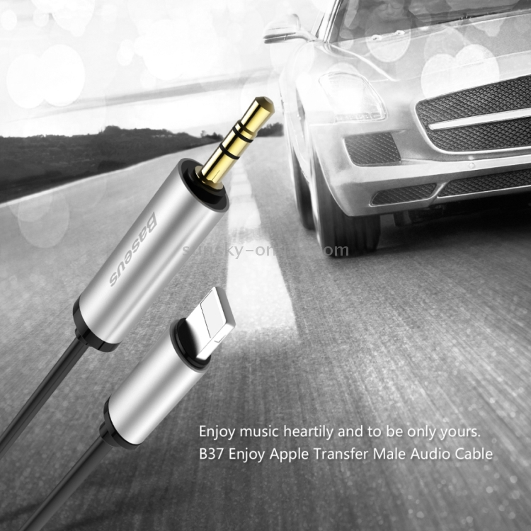 Baseus for iPhone 7 & 7 Plus Enjoy Series 2m 8 Pin Male to 3.5mm Male Audio Cable, Not Support iOS 10.3.1 or Above Mobile Phones(Silver) Baseus for iPhone 7 & 7 Plus Enjoy Series 2m 8 Pin Male to 3.5mm Male Audio Cable, Not Support iOS 10.3.1 or Above Mobile Phones(Silver)
