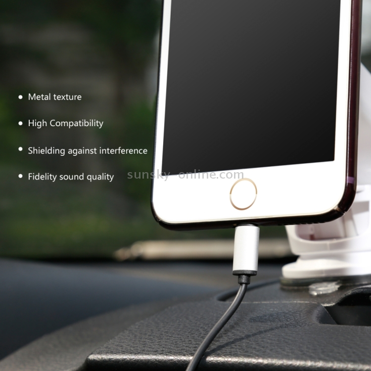Baseus for iPhone 7 & 7 Plus Enjoy Series 2m 8 Pin Male to 3.5mm Male Audio Cable, Not Support iOS 10.3.1 or Above Mobile Phones(Silver) Baseus for iPhone 7 & 7 Plus Enjoy Series 2m 8 Pin Male to 3.5mm Male Audio Cable, Not Support iOS 10.3.1 or Above Mobile Phones(Silver)