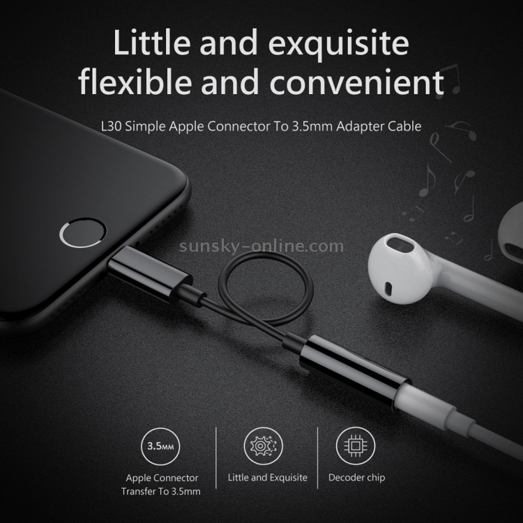 Baseus for iPhone 7 & 7 Plus PC Material 8 Pin Male to 3.5mm Female Audio Adapter Cable, Not Support iOS 10.3.1 or Above Mobile Phones(Black) Baseus for iPhone 7 & 7 Plus PC Material 8 Pin Male to 3.5mm Female Audio Adapter Cable, Not Support iOS 10.3.1 or Above Mobile Phones(Black)