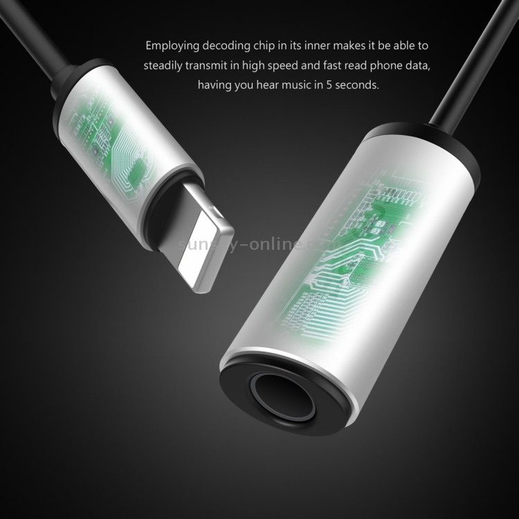 Baseus for iPhone 7 & 7 Plus Aluminium Alloy Material 8 Pin Male to 3.5mm Female Audio Adapter Cable, Not Support iOS 10.3.1 or Above Mobile Phones(Silver) Baseus for iPhone 7 & 7 Plus Aluminium Alloy Material 8 Pin Male to 3.5mm Female Audio Adapter Cable, Not Support iOS 10.3.1 or Above Mobile Phones(Silver)