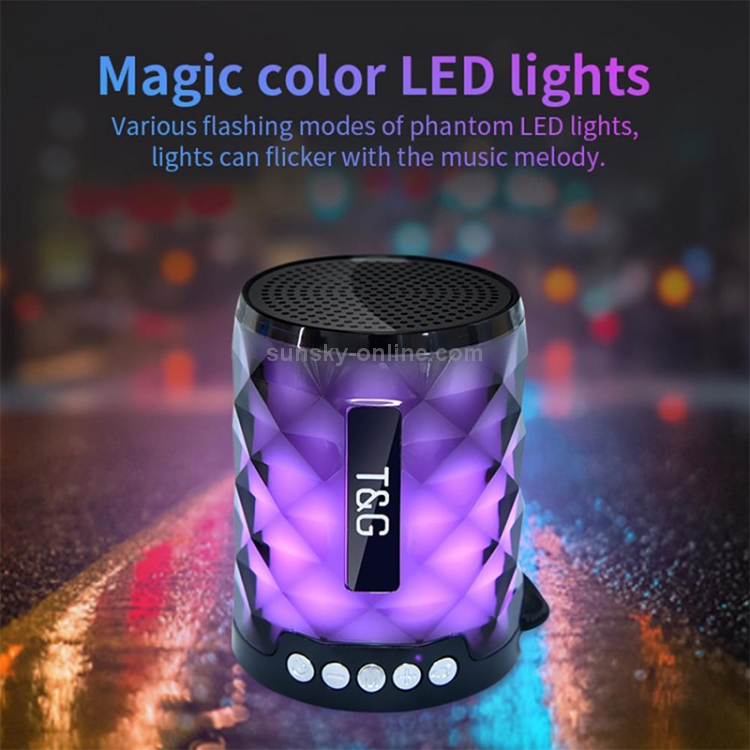 T&G TG155 Bluetooth 4.2 Mini Portable Wireless Bluetooth Speaker with Colorful Lights(Green) T&G TG155 Bluetooth 4.2 Mini Portable Wireless Bluetooth Speaker with Colorful Lights(Green)