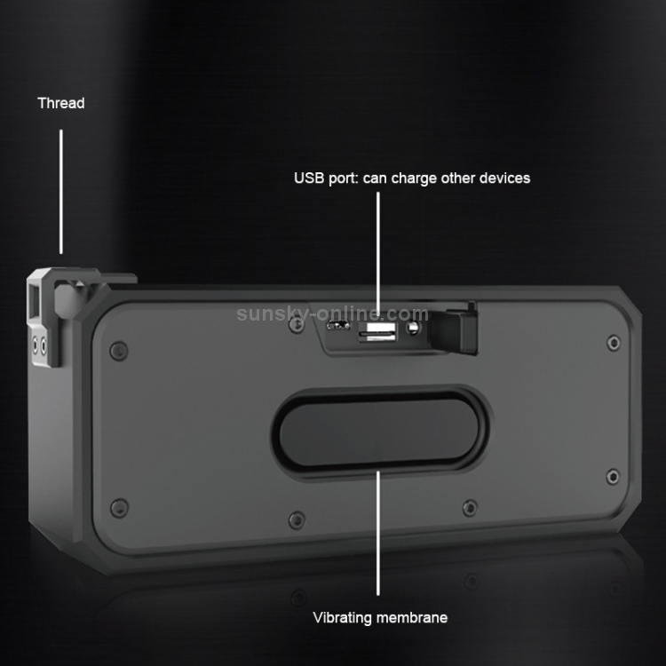 Lenyes S107 20W IPX7 Waterproof HiFi Bass Wireless Bluetooth Speaker, Support Hands-free / USB / AUX (Grey) Lenyes S107 20W IPX7 Waterproof HiFi Bass Wireless Bluetooth Speaker, Support Hands-free / USB / AUX (Grey)