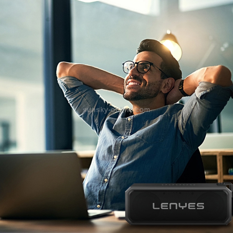 Lenyes S107 20W IPX7 Waterproof HiFi Bass Wireless Bluetooth Speaker, Support Hands-free / USB / AUX (Grey) Lenyes S107 20W IPX7 Waterproof HiFi Bass Wireless Bluetooth Speaker, Support Hands-free / USB / AUX (Grey)