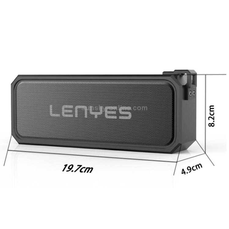 Lenyes S107 20W IPX7 Waterproof HiFi Bass Wireless Bluetooth Speaker, Support Hands-free / USB / AUX (Grey) Lenyes S107 20W IPX7 Waterproof HiFi Bass Wireless Bluetooth Speaker, Support Hands-free / USB / AUX (Grey)