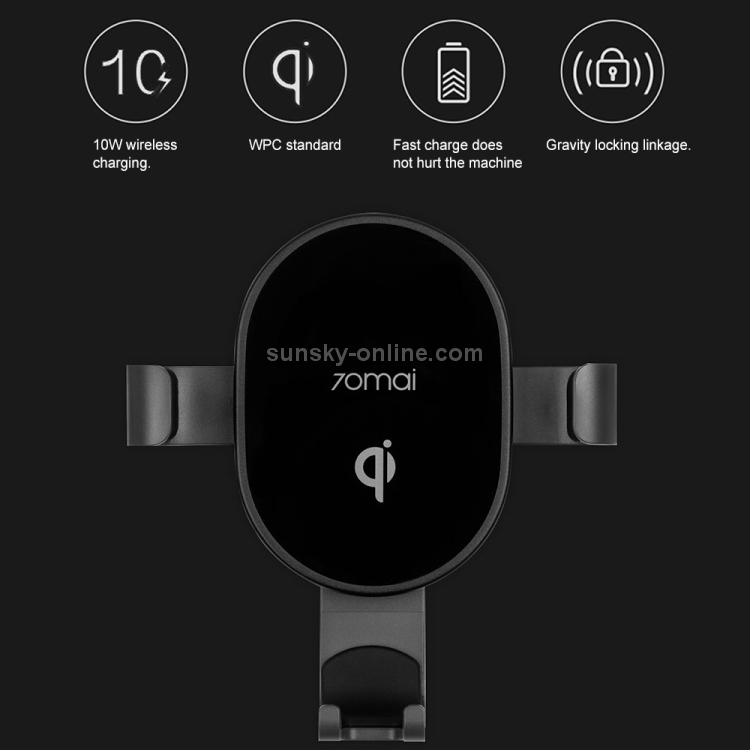 Original Xiaomi Youpin 70Mai 10W Universal Car Wireless Charger Air Vent Mount Phone Holder Stand with Three-speed Adjustment(Black) Original Xiaomi Youpin 70Mai 10W Universal Car Wireless Charger Air Vent Mount Phone Holder Stand with Three-speed Adjustment(Black)