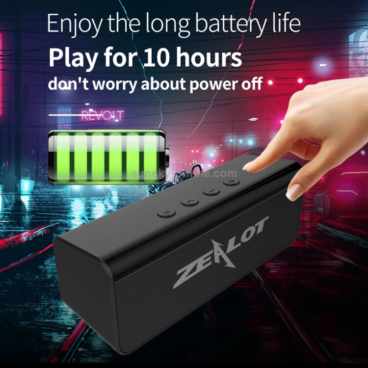 ZEALOT S31 10W 3D HiFi Stereo Wireless Bluetooth Speaker, Support Hands-free / USB / AUX / TF Card (Gray Blue)