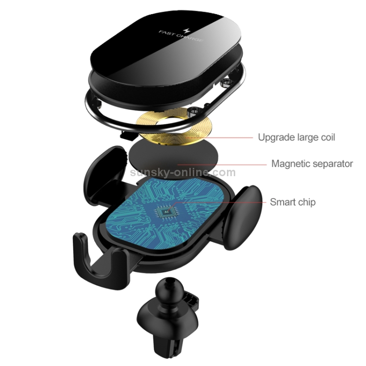 CW8 10W Fully Automatic 270 Degree Rotating Car Wireless Charger Mobile Phone Holder for 4.5-6.5 inch Mobile Phones CW8 10W Fully Automatic 270 Degree Rotating Car Wireless Charger Mobile Phone Holder for 4.5-6.5 inch Mobile Phones