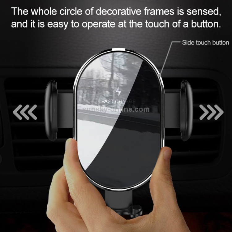 CW8 10W Fully Automatic 270 Degree Rotating Car Wireless Charger Mobile Phone Holder for 4.5-6.5 inch Mobile Phones CW8 10W Fully Automatic 270 Degree Rotating Car Wireless Charger Mobile Phone Holder for 4.5-6.5 inch Mobile Phones