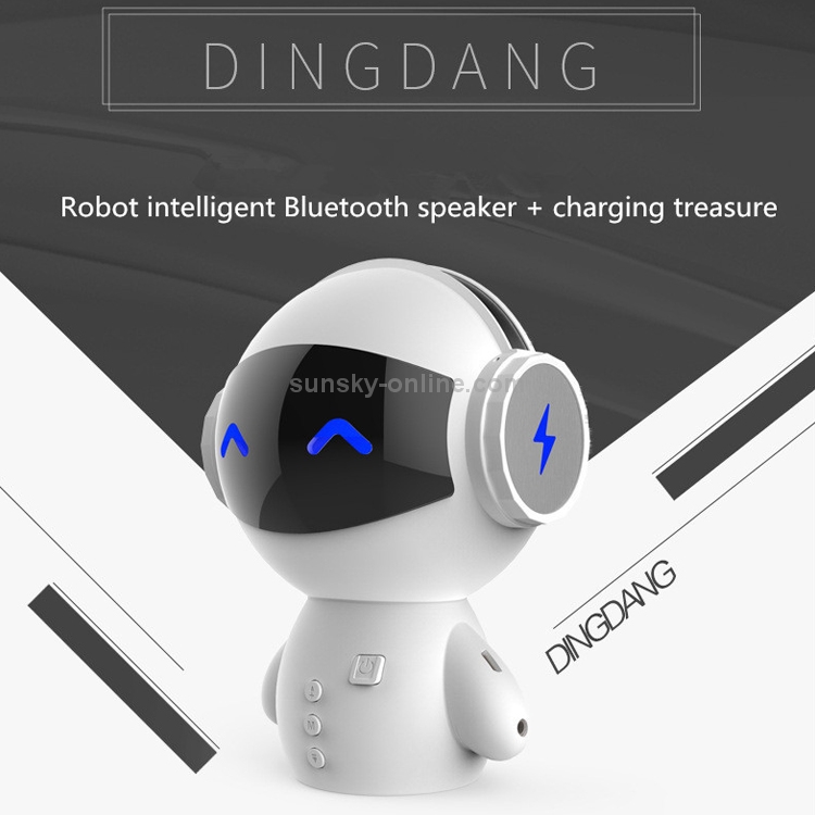 M10 Multi-function Mini Robot USB Charging Wireless Bluetooth Speaker Power Bank (White) M10 Multi-function Mini Robot USB Charging Wireless Bluetooth Speaker Power Bank (White)