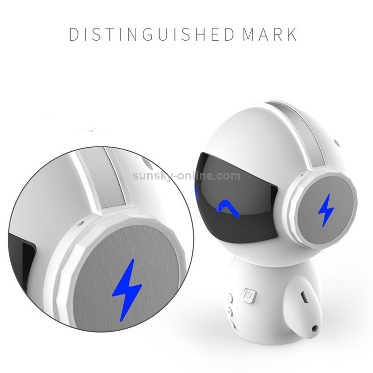 M10 Multi-function Mini Robot USB Charging Wireless Bluetooth Speaker Power Bank (White) M10 Multi-function Mini Robot USB Charging Wireless Bluetooth Speaker Power Bank (White)