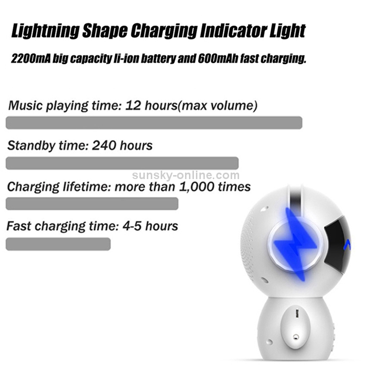 M10 Multi-function Mini Robot USB Charging Wireless Bluetooth Speaker Power Bank (White) M10 Multi-function Mini Robot USB Charging Wireless Bluetooth Speaker Power Bank (White)