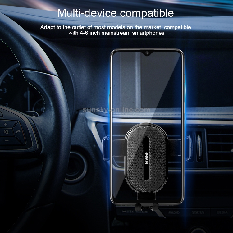 KIVEE KV-UC08 Universal Car Gravity Mobile Phone Holder Bracket (Black) KIVEE KV-UC08 Universal Car Gravity Mobile Phone Holder Bracket (Black)