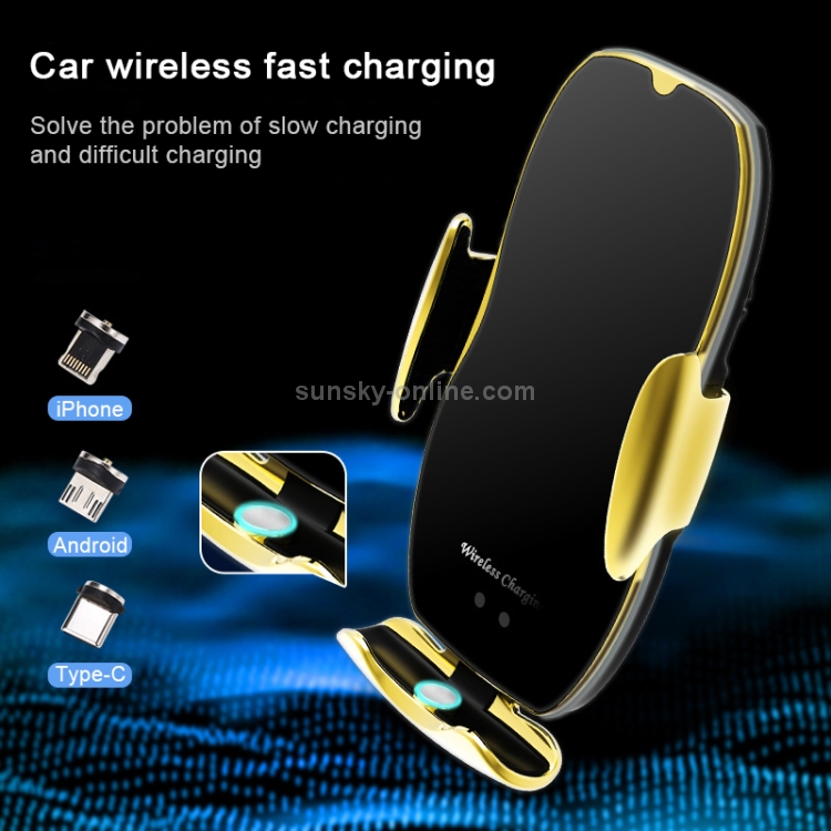 H9 QC3.0 Infrared Induction Magnetic Car Wireless Charging Mobile Phone Holder with Micro USB + 8 Pin + Type-C / USB-C Magnetic Connector(Silver) H9 QC3.0 Infrared Induction Magnetic Car Wireless Charging Mobile Phone Holder with Micro USB + 8 Pin + Type-C / USB-C Magnetic Connector(Silver)