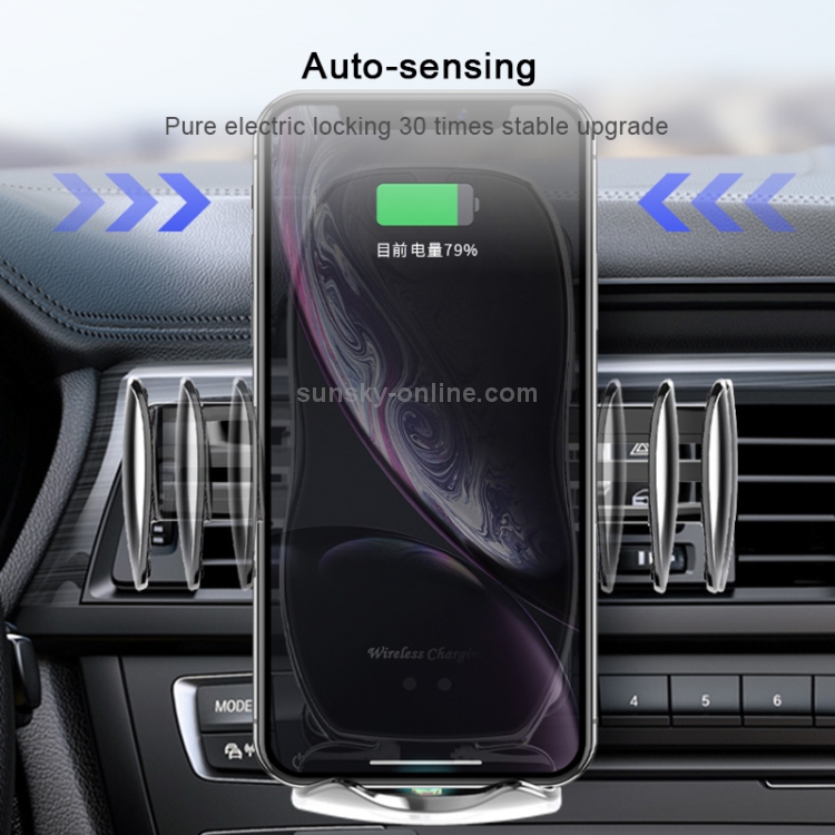 H9 QC3.0 Infrared Induction Magnetic Car Wireless Charging Mobile Phone Holder with Micro USB + 8 Pin + Type-C / USB-C Magnetic Connector(Silver) H9 QC3.0 Infrared Induction Magnetic Car Wireless Charging Mobile Phone Holder with Micro USB + 8 Pin + Type-C / USB-C Magnetic Connector(Silver)